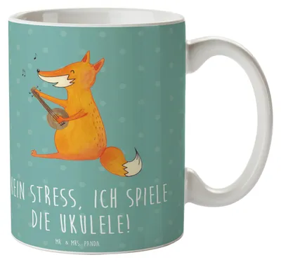 Produktbild von Mr. & Mrs. Panda Tasse Ukulele Entspannung - Meeresbrise - Geschenk, Musik, Saiteninstrument, kaffeebecher keramik, Hawaii, Becher, Instrument, Musiker, Pott, Lernen