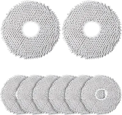 Produktbild von 8 Stück Wischtücher für Xiaomi X10+ / X20+ & Dreame L10s Ultra / L10 Ultra / L20 Ultra / L10s Pro Ultra Heat / X40 Ultra Complete Saugroboter, Mikrofaser Nasses Wischpads Zubehör