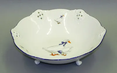 Obrázok produktu pre Misa na nožičkách 23 cm, husi, český porcelán, Leander