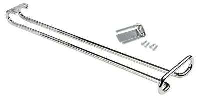 Obrázek produktu pro EmucaDržák na sklo, jednořadý, délka 410 mm, ocel, chromovaný