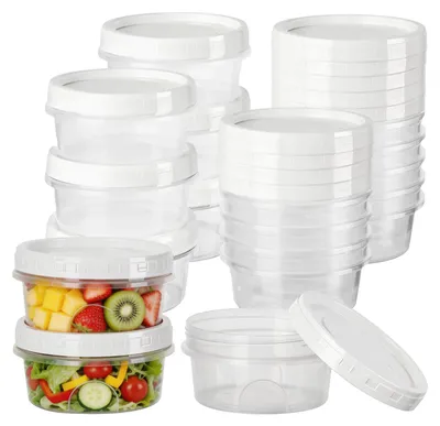 Productafbeelding van VINATO 18 stuks vershoudbakjes met deksel, 300 ml kleine bakjes met lekvrije afsluiting