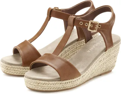 Produktbild von LASCANA Sandalette Sommerschuh, Keilsandalette, Sandale, braun Größe 37
