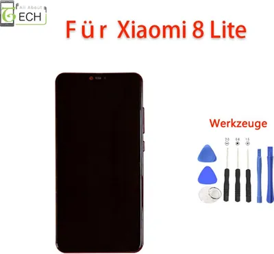 Produktbild von Für Xiaomi Mi 8 Lite LCD Display mit Rahmen Bildschirm TouchScreen Schwarz