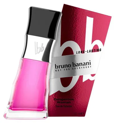 Obrázek produktu pro Bruno Banani Dangerous Woman Toaletní Voda 50 ml - Smyslná a oslnivá vůně pro moderní ženu plnou sebevědomí. Zářivě květinová kompozice s jemnou ovocnou stopou.
