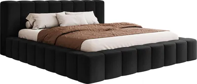Produktbild von MIRJAN24 Polsterbett Makira, Dopellbett mit Bettkasten, Leistenlattenrost aus Holz (Farbe: Kronos 07, Größe: 180x200 cm)