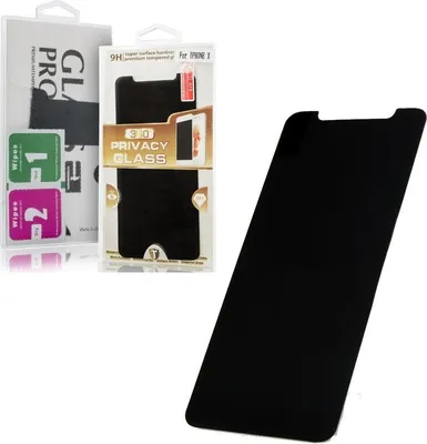 Produktbild von Privacy Glas kompatibel mit iPhone XS MAX Panzer Schutzglas Blickschutz Folie Anti-Spy Sichtschutz 9H Display Panzerfolie Protector