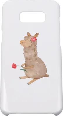 Produktbild von Mr. & Mrs. Panda Samsung Galaxy S8 plus Handyhülle  Alpaka Blume - Weiß - Geschenk, Handy, Case, Lama, Hülle, Spruch, Cover, Lamas