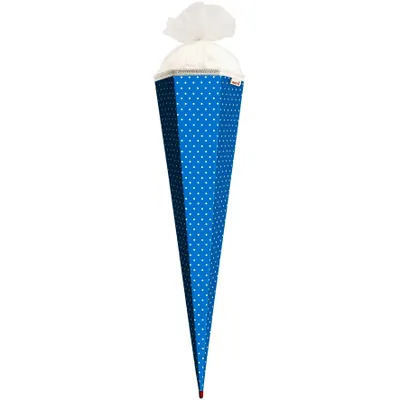 Image de Roth 668564 Schultüte Bastelset Punkte - hellblau, sechseckig, 85 cm