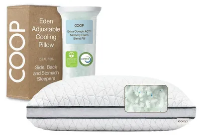 Eden Kissen King – kühlender Gel-Memory-Schaum, verstellbar, hypoallergen, weiß
