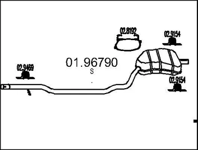 Produktbild von MTS 01.96790 Endschalldämpfer für MINI Schrägheck (R50, R53) Auspuff