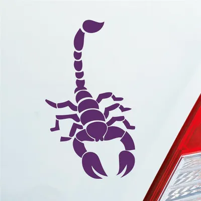 Produktbild von Auto Aufkleber Skorpion Krebs Motorrad Sternzeichen 15x8,5 cm Lila Sticker Heckscheibenaufkleber