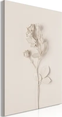 Produktbild von Italienischer Leinwand Leinwandbild - Harmonious Rose (1 Part) Vertical 40x60 cm Blumen b-B-0636-b-a