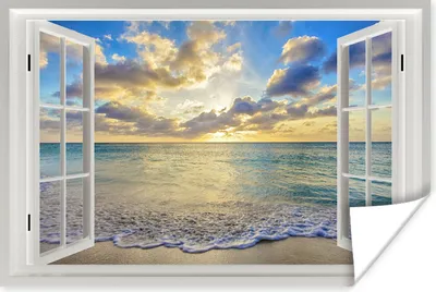 Produktbild von MuchoWow® Poster Aussicht - Wasser - Meer 90x60 cm - Schlafzimmer