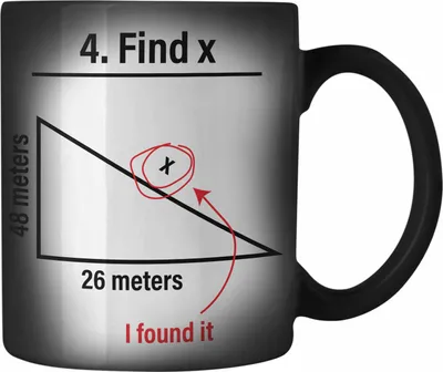 Produktbild von Trendation - Find X Lustige Farbwechsel Zauber-Tasse Mathe Spruch Mathematiker Geschenkidee Mathestudent Lustig (Schwarz)