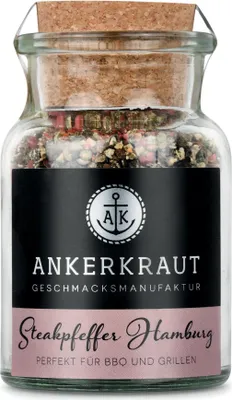 Produktbild von Steakpfeffer Hamburg, 80g im Korkenglas