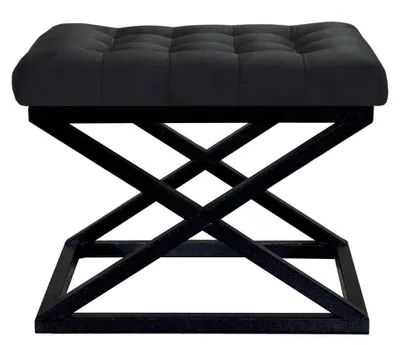 Obrázok produktu pre Hanah Home, Capraz - Black v2, Sitzpuff, 100 % METALL, Schwarz, 50 x 40 x 42 cm