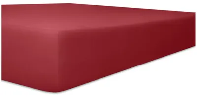 Produktbild von Kneer *Qualität 95* Nicky-Velours Nicky-Velours-Spannbetttuch Farbe 48 karmin Größe 90x190  100x200 cm