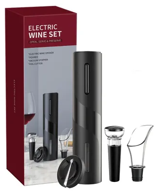 Produktbild von 4-in-1-Weinöffner-Set, elektrischer Weinöffner, Geschenkset, USB-Aufladung, professioneller Flaschenöffner für Zuhause, Restaurant, Party