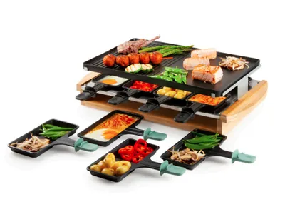 Obrázek produktu pro Raclette gril - bambusový - DOMO DO9246G