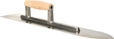 Produktbild von KOTARBAU® Bodenleger-Glättekelle Steinholzglätter aus Edelstahl 90x500 mm Holzgriff