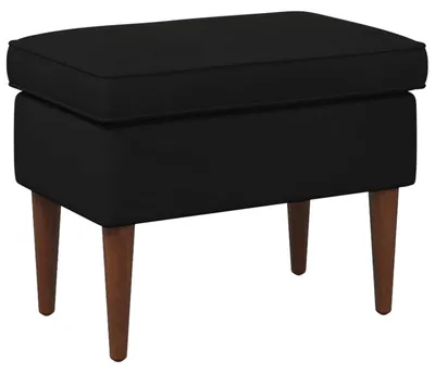 Obrázek produktu pro Stolička na Nohy Černá 55 x 35 x 41 cm Samet