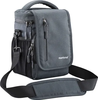 Produktbild von Mantona Drohnen Tasche 15 x 21 x 14 cm Innenmaße, Tragetasche für Drohne und Zubehör inkl. Schulter- & Hüftgurt, wasserabweisende Umhängetasche für Equipment, Flugdrohne, Multicopter