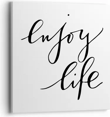 Produktbild von Bild auf Leinwand - Leinwandbild - Einteilig - Genieße Leben Maxim - 40x40cm - Wand Bild - Wanddeko - Wandbilder - Leinwanddruck - Bilder - Wanddekoration - Leinwand bilder - Wandbild - AC40x40-4322