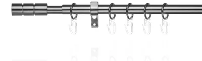 Produktbild von Lichtblick Gardinenstange Zylinder, 20 mm, ausziehbar, 1 läufig 130 - 240 cm Edelstahl Optik