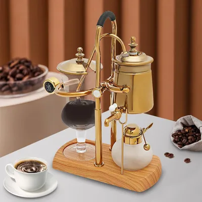 Image de Ensembles de préparation de café dorés avec filtre