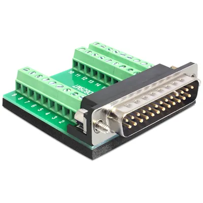 Produktbild von DeLOCK 65318, Sub-D 25, Schwarz, Grün, Silber, 53 mm, 54,2 mm, 16,1 mm, 1 Stück(e)