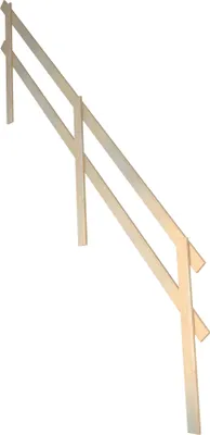 Produktbild von Treppengeländer Modell Korfu (Fichte) gerade-Holzgeländer-wahlweise rechts/links montierbar (Holz)