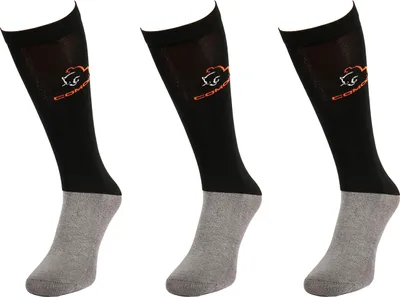 Produktbild von Comodo, Reitsocken Mikrofaser, Kniestrümpfe, 3 Paar, Mikrofaser 2 - schwarz, 39-42