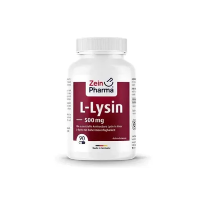 Obrázek produktu pro Zein Pharma l-lysin, 500 mg, 90 kapslí 18770