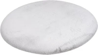 Produktbild von Lalee Heaven - Runder Teppich - Teppich - Teppich - Hochflorig - Super weich -bequem Flauschig - Kaninchenfell - 160x160 cm Rund Silbergrau