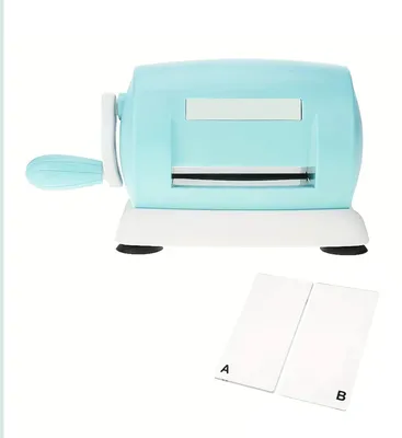 Stanzmaschine für Filz, Öffnung 16 cm, mit Prägemuster, Bastelset