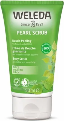 Zdjęcie produktu dla Weleda Pearl Scrub, Peeling do ciała, Kobiety, Skóra uniwersalna, Oczyszczenie, Nawilżający, Oczyszczanie porów, Wygładzający, Zmiękczający, Tubka, Drewno brzozy