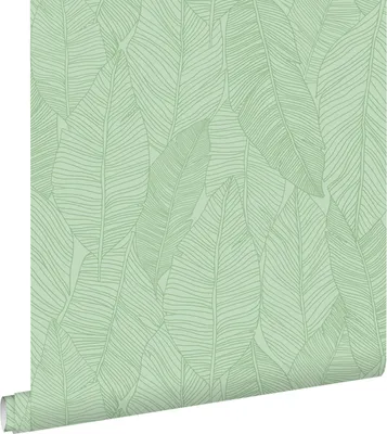 Zdjęcie produktu dla ESTAhome Tapeta narysowane liście zielonym 50 x 900 cm