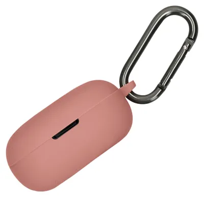 Produktbild von kwmobile Silikon Case für Anker Soundcore P20i Hülle - Kopfhörer Schutzhülle mit Karabiner - Geprägtes Muster Dark Rose