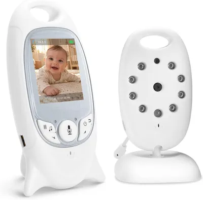 Produktbild von Babyphone mit Kamera, Babyfon mit Kamera 2 Zoll Video Baby Monitor Kamera und Audio Babyphone mit VOX Gegensprechfunktion Nachtsicht Schlaflieders