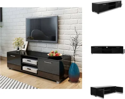Produktbild von vidaXL TV-Schrank Hochglanz-Schwarz 120x40,5x35 cm -  TV-Möbel