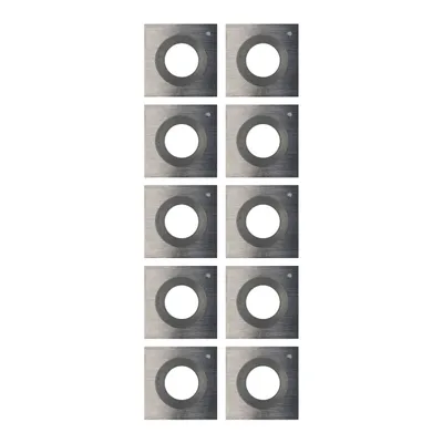 Immagine prodotto di Lama quadra reversibile 12 | 14 x 14 x 2 mm 30° | 10 pezzi | Lama reversibile adatta per legno duro, legno tenero e plastica | Lama di ricambio per pretaglierina, taglierina per vernice, taglierina per fessure | T10MG