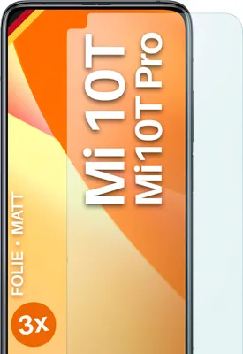 Produktbild von moex® 3x Schutzfolie kompatibel mit Xiaomi Mi 10T / Mi 10T Pro - Displayschutzfolie Anti Reflex Folie, Matt