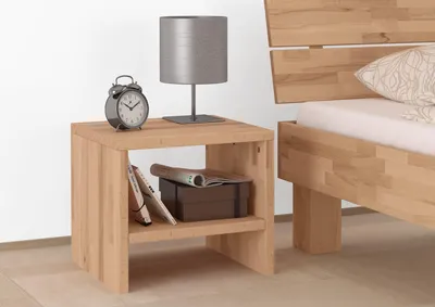 Produktbild von Nachttisch Buche Massivholz geölt Nachtkästchen Beistelltisch 90.20-K31-geölt