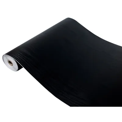 Produktbild von Klebefolie Möbel 45x240 cm - Holz Schwarz Matt - Möbelfolie selbstklebend in Holzoptik - Folie für Möbel zur Renovierung von Türen, Schränken und Regalen - Möbelfolie dekorativ und pflegeleicht