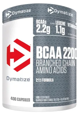 Produktbild von DYMATIZE BCAA 2200 Kapseln Essentielle Aminosäuren L-Leucin L-Valin 400 Stück