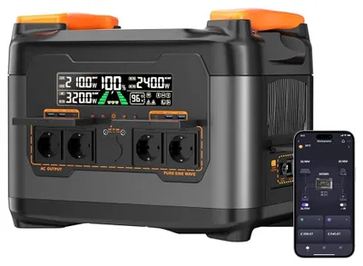 Produktbild von Tragbare Powerstation - S2400 Powerbank - Kapazität 2048Wh LiFePO4 - Ausgang 2400W AC 230V - AC-Eingang 2000W - MPPT Solareingang 12–60V 600W