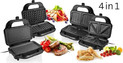Produktbild von ETA SORENTO Sandwichmaker ETA315190010, 900 W, 4 austauschbare, antihaftbeschichtete Platten,  Automatische Temperaturregelung