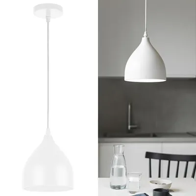 Produktbild von MasterLED Pendelleuchte Como E27 Weiß – Moderne Hängelampe für Küche, Esstisch & Flur