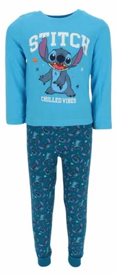 Zdjęcie produktu dla Lilo & Stitch oddychająca piżama dla dzieci bawełniana niebieska 134