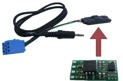 Obrázek produktu pro AUX In adaptér MP3 CD changer 8-pin pro Audi Concert Symphony Chorus 1 2 I II